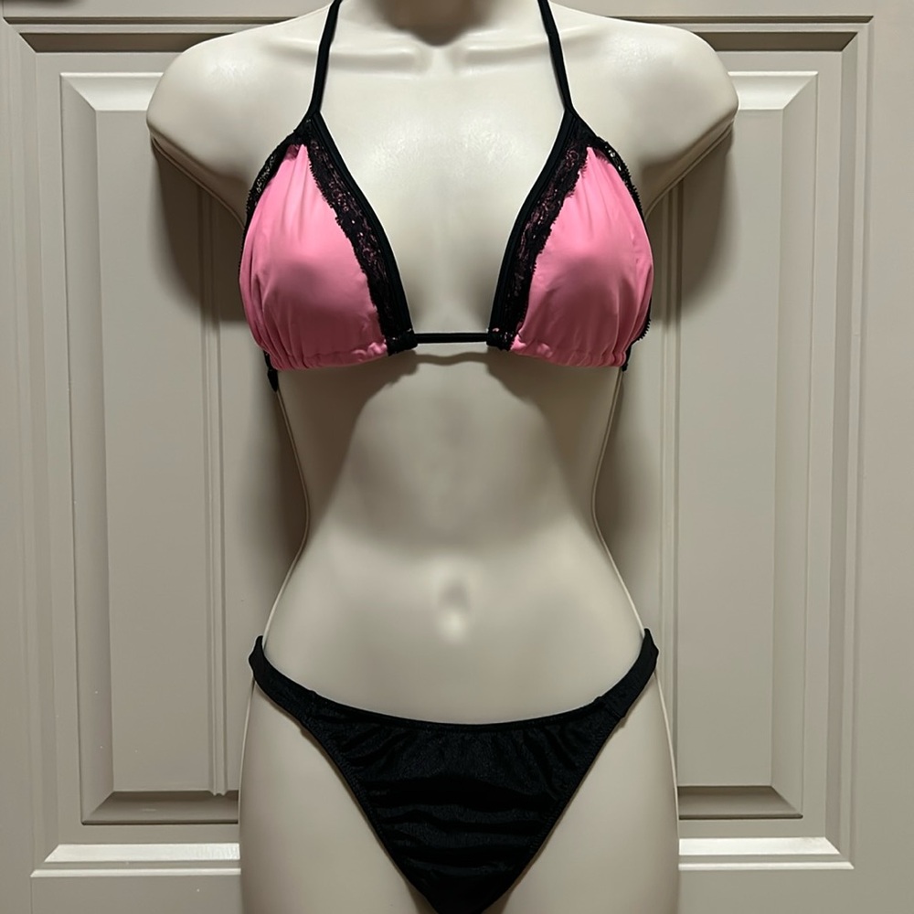 2 Piece Bikini Pink and Black